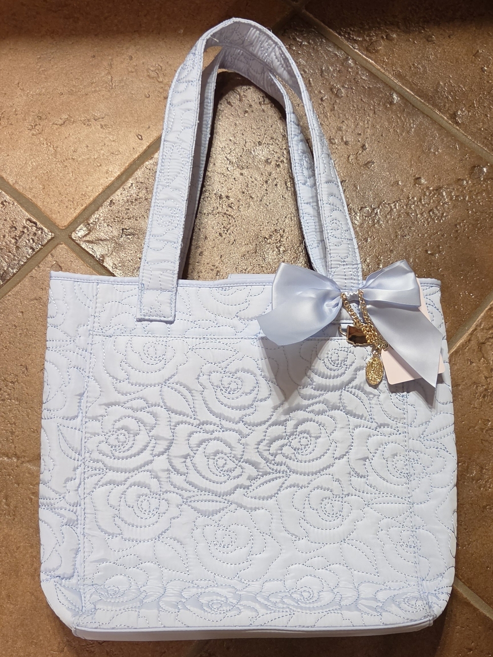 Disney Beauty and the Beast Quilted Roses Tote Bag